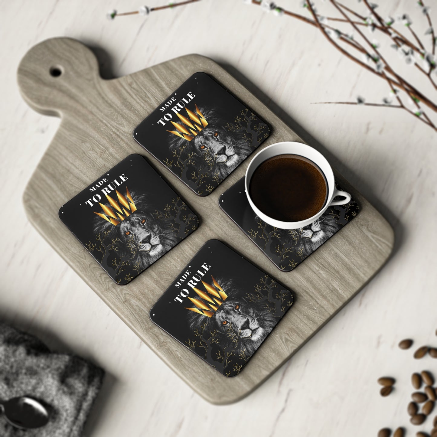 Made to Rule Lion Coasters – Royal Crown Cork Drink Coaster