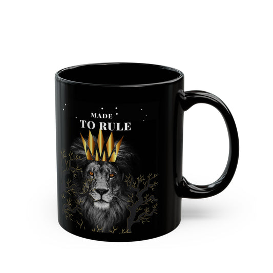 Made to Rule Lion Crown Black Mug – 11oz & 15oz